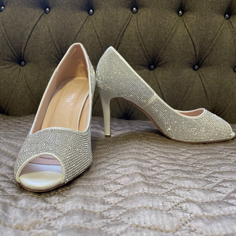 Exclusive DeBlossom Collection Jeweled Heels